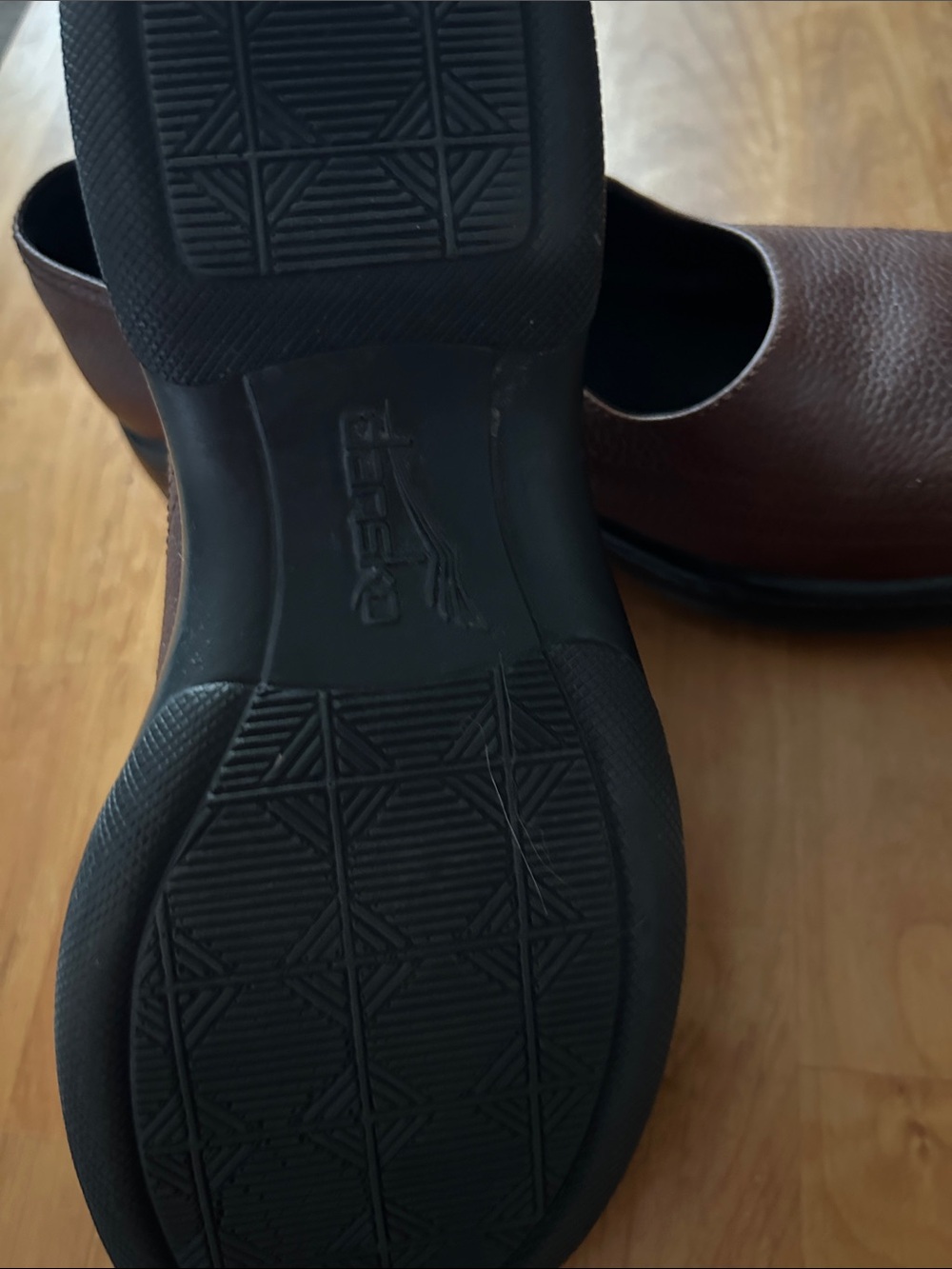Dansko Brown Leather Mary Jane Flats with Elastic Strap size 10 - Picture 5 of 5